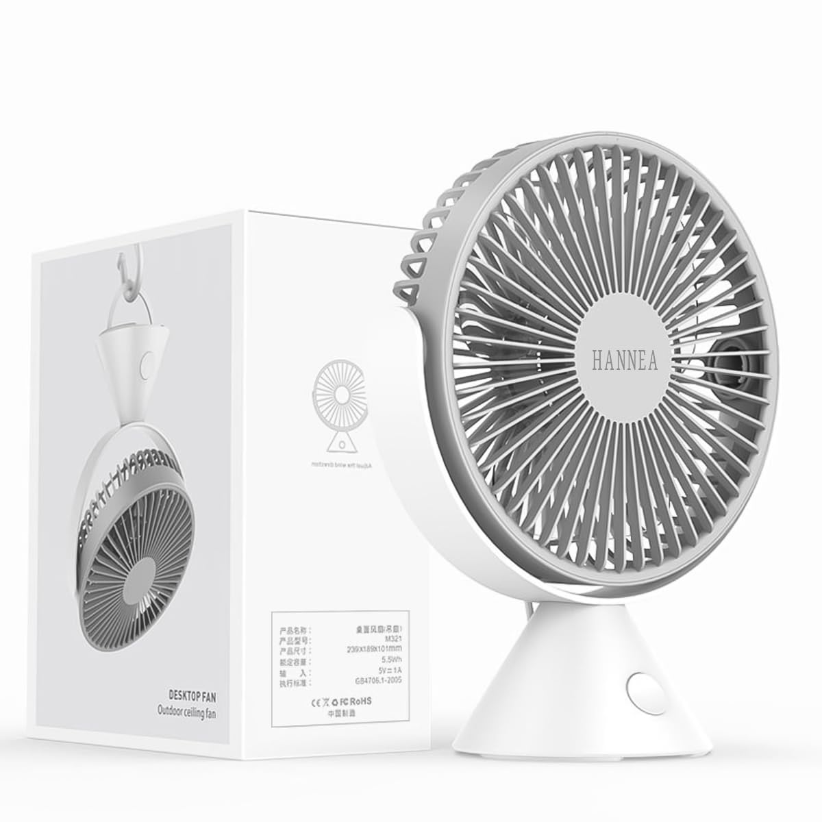 HASTHIP Portable Camping Fan with Folding Hanging Handle 360° Rotation Hanging USB Fan HASTHIP Portable Camping Fan with Folding Hanging Handle 360° Rotation Hanging USB Fan